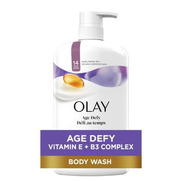Olay Age Defying Body Wash for Women, Vitamin E, Pump, 33 fl oz