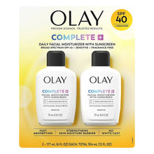 Olay Complete+ Daily Face Moisturizer with Sunscreen SPF 40, Fragrance-Free, 2 pk./6 fl. oz. - Brands For Less USA