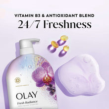 Olay Fresh Radiance Body Wash, Orchid & Black Currant, with Vitamin B3, 35oz