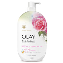 OlayFreshRadianceBodyWash_RoseWater_SweetNectar_withVitaminB3_35oz12 - Brands For Less USA