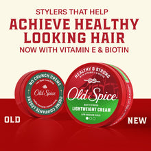 Old Spice Lightweight Cream for Men, Healthy and Strong with Vitamin E and Biotin, Men's Hair Styling Lightweight Cream, Low-Medium Hold, Matte Finish, 2.22 oz (PACK OF 3 )