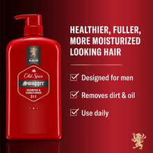 Old Spice Men's 2 in 1 Shampoo Conditioner, All Hair Types, Swagger, 29 fl oz, 2 Pack