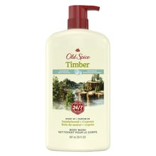 Old Spice Men's Body Wash Timber with Sandalwood, 24/7 Shower Fresh, 30 oz