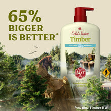 Old Spice Men's Body Wash Timber with Sandalwood, 24/7 Shower Fresh, 30 oz