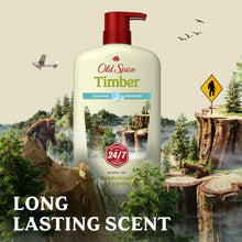 Old Spice Men's Body Wash Timber with Sandalwood, 24/7 Shower Fresh, 30 oz