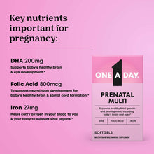 One A Day Women's Prenatal Multivitamin with Folic Acid, DHA and Iron, 60 Ct