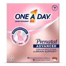 One A Day Women's Prenatal Advanced Mulitvitamins Softgels & Prenatal Choline Tablets 2 pk., 90 ct.