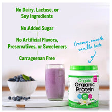Orgain Organic Vegan 21g Protein Powder, Plant Based Shake Drink, Vanilla Bean 1.02lb
