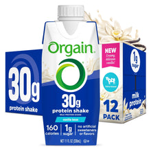 Orgain 30g Protein Shake, Dairy Based, 11oz, 12ct