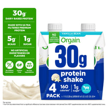 Orgain 30g Protein Shake, Dairy Based, 11oz, 12ct