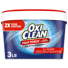 OxiClean Max Force Advanced Stain Remover Powder, To Use with Detergent, 3 lbs