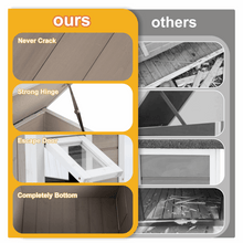 PETSCOSSET Outdoor Cat House, Weatherproof Solid Wood Cat Shelter with Openable Roof for Small Animals