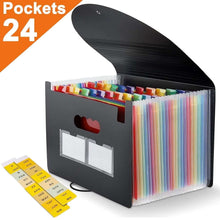 PHANCIR24PocketAccordionFileOrganizerThicker-Sturdy-FreestandingFilePaperFolderwithLabelsforClas_4153_1 - Brands For Less USA