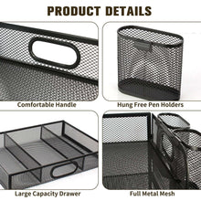 PHANCIR4-TierDeskOrganizer-NewOfficeSupplies-MetalDesktopFileOrganizer-StoragewithPull-outDrawer_2111_6 - Brands For Less USA