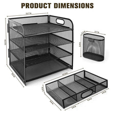 PHANCIR4-TierDeskOrganizer-NewOfficeSupplies-MetalDesktopFileOrganizer-StoragewithPull-outDrawer_9046_2 - Brands For Less USA
