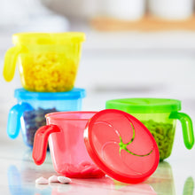 Parent's Choice BPA-Free Plastic Snack Cups with Handle, Multi-Color, 4 Count
