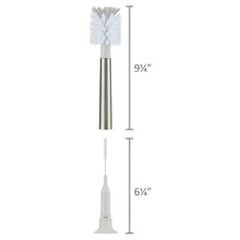 Parent's Choice Brush Breaks Long Handle Stainless Bottle Brush Cleaning Kit with Bottle Brush, Straw Brush, Nipple Brush, 2.63 in, Gray, 1 Piece