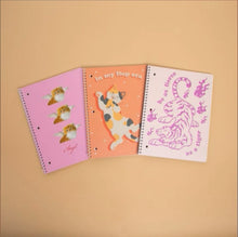 Pearhead 3 pk. Cat Themed Pink Spiral Notebook Set, Back to School Supplies For Girls, 60 Tear Away Lined Pages