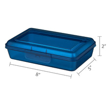 Pen_GearLightweightPlasticPencilBoxwithSnap-onLid_TranslucentSapphireBlue_12-Pack1 - Brands For Less USA