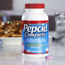 Pepcid Complete Acid Reducer + Antacid Chewable Tablets, Berry, 100 ct.