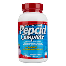 Pepcid Complete Acid Reducer + Antacid Chewable Tablets – Berry Flavor – 100 Count