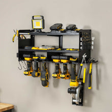 Permasteel 24.6″ 6-Bay Heavy Duty Wall Mounted Power Tool Organizer