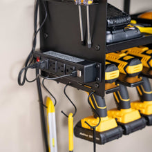 Permasteel 24.6″ 6-Bay Heavy Duty Wall Mounted Power Tool Organizer