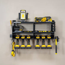 Permasteel 24.6″ 6-Bay Heavy Duty Wall Mounted Power Tool Organizer