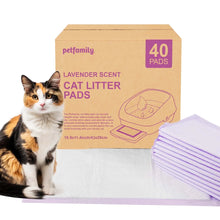 Petfamily Cat Litter Box Pads-Generic Refill for Tidy Cats Breeze Litter System, Lavender Scent, 16.9" x 11.4"-40 Count