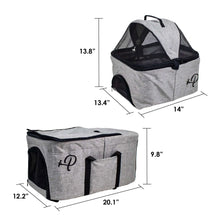 Petique Deluxe Double Decker Gray Pet Stroller With Accessory Bundle