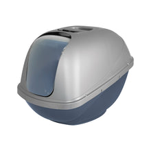 Petmate-Basic-Hooded-Enclosed-Cat-Litter-Pan-Covered-Plastic-Box-with-Door-Large-Blue-Silver_19f21727-ef74-4843-9348-e38828f57ad7.d73c755902a5f7e818b5ef7343f77618 - Brands For Less USA