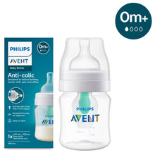 Philips Avent Anti-colic Baby Bottle with AirFree Vent, 4oz, with Flow 1 Nipples, 0M+, 1pk, Clear, SCY701/91