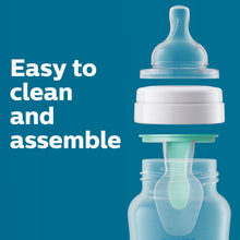 Philips Avent Anti-colic Baby Bottle with AirFree Vent, 4oz, with Flow 1 Nipples, 0M+, 1pk, Clear, SCY701/91