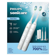 Philips Sonicare Total Clean Rechargeable Toothbrush, White Handles, 2 pk.