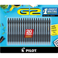 Pilot G2 Gel Pen, Black, 20-pack