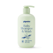 Pipette Tear-Free Baby Shampoo & Wash, Sensitive Skin, Vanilla + Ylang Ylang, 11.8 fl oz