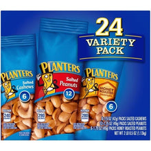 Planters, Cashew & Peanut, Variety Pack, 24-count