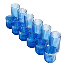 Plastic 12-piece Drinkware Set, Mesa Blue