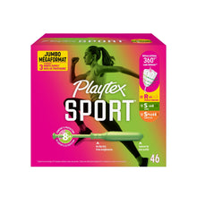 Playtex Sport Tampons Multipack, Regular/Super/Super Plus Absorbency, 46 Ct (PACK OF 3 )