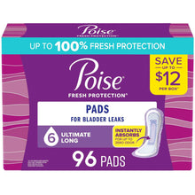 Poise Incontinence Pads, 6 Drop Ultimate Absorbency, 96 ct.