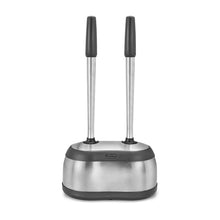 Polder Stainless-Steel Dual Bath Caddy with Toilet Brush and Plunger