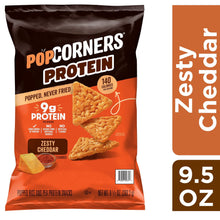 PopCorners 9g Protein, Popped Corn Protein Chips, Zesty Cheddar, 9.5 oz. (PACK OF 3 )