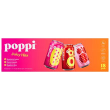 Poppi Soda, Juicy Hits Variety Pack, 12 fl oz, 18-count