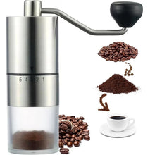Portable Manual Coffee Grinder - Conical Burr with 5 Adjustable Settings for Smooth Grinding, Perfect for Espresso Enthusiasts at Home, Office, or Camping