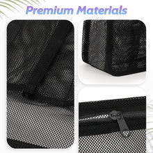 Bolsa de ducha y neceser portátil de malla grande - Secado rápido para residencia universitaria, gimnasio, piscina, viajes, playa, yoga, camping y más (Negro) 