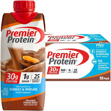 Premier 30g Protein PLUS Energy and Immune Support Shakes, Chocolate Peanut Butter, 11 fl oz, 18-pack - Brands For Less USA