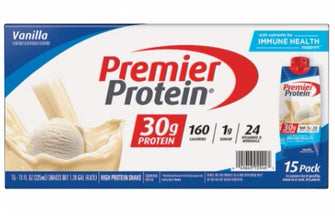 Premier Protein Vanilla Ready to Drink Shake, 30g Protein, 15 ct./11 oz.