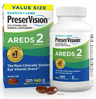 PreserVision AREDS 2 Eye Vitamin & Mineral with OCUSorb, Contains Lutein & Zeaxanthin, 140 Softgels