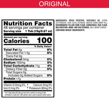 Pringles Original Potato Crisps, Snack Cups, 0.67 oz., 48 pk.