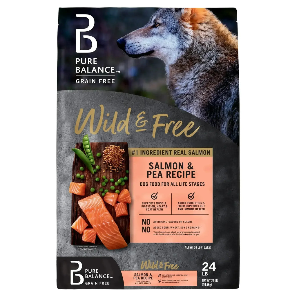 Pure Balance Wild & Free Grain-Free Salmon & Pea Recipe Dry Dog Food ...